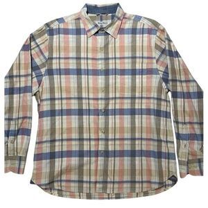 Tommy Bahama Mens‎ Large Button Shirt Plaid Casual Preppy Easter Academia Office
